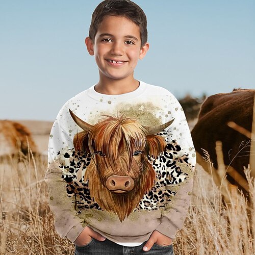 Kids Boys Sweatshirt Animal Outdoor 3D Print Long Sleeve Crewneck Active 3-12 Years Winter Brown
Kids Boys Sweatshirt Animal Outdoor 3D Print Long Sleeve Crewneck Active 3-12 Years Winter Brown