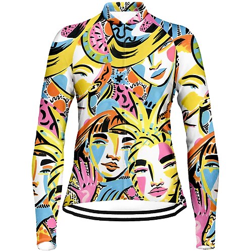 21Grams Women's Cycling Jersey Long Sleeve Bike Jersey Top with 3 Rear Pockets Mountain Bike MTB Road Bike Cycling Breathable Quick Dry Moisture Wicking Reflective Strips Yellow Graphic Spandex Sports
21Grams Women's Cycling Jersey Long Sleeve Bike Jersey Top with 3 Rear Pockets Mountain Bike MTB Road Bike Cycling Breathable Quick Dry Moisture Wicking Reflective Strips Yellow Graphic Spandex Sports