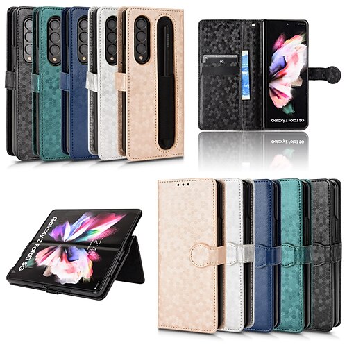 telefono Custodia Per Samsung Galaxy Porta carte di credito Z Fold 4 Z Fold 3 Portamatite con cinturino da polso Slot per porta carte Tinta unita Geometrica PC pelle sintetica
telefono Custodia Per Samsung Galaxy Porta carte di credito Z Fold 4 Z Fold 3 Portamatite con cinturino da polso Slot per porta carte Tinta unita Geometrica PC pelle sintetica