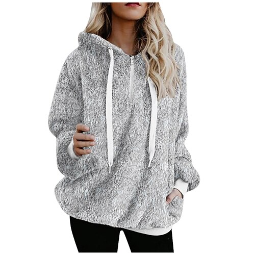 Women's Pullover Hoodie Sweatshirt Pullover Sherpa Fleece Pocket Quarter Zip Green Blue Yellow Plain Casual Hooded Long Sleeve S M L XL XXL
Women's Pullover Hoodie Sweatshirt Pullover Sherpa Fleece Pocket Quarter Zip Green Blue Yellow Plain Casual Hooded Long Sleeve S M L XL XXL