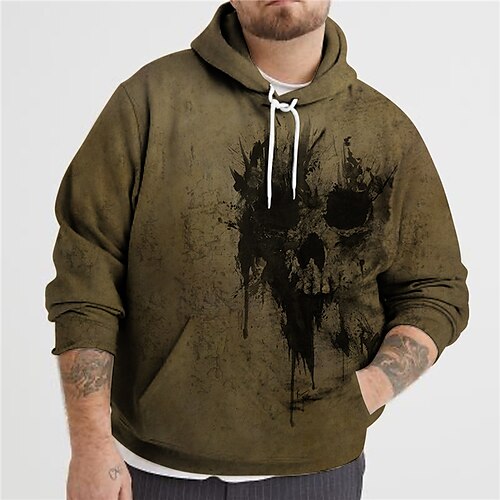 Men's Plus Size Hoodie Big and Tall Skull Hooded Long Sleeve Spring & Fall Basic Designer Plus Size Casual Daily Sports Tops
Men's Plus Size Hoodie Big and Tall Skull Hooded Long Sleeve Spring & Fall Basic Designer Plus Size Casual Daily Sports Tops