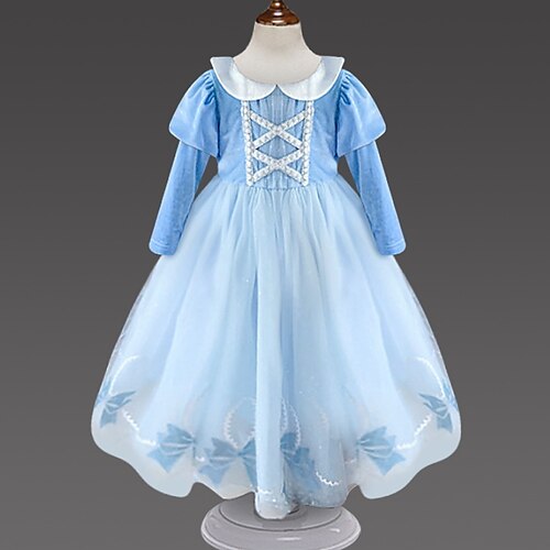 Kids Girls' Dress Solid Colored A Line Dress Dress Performance Long Sleeve Princess Dress 2-6 Years Winter Blue
Kids Girls' Dress Solid Colored A Line Dress Dress Performance Long Sleeve Princess Dress 2-6 Years Winter Blue