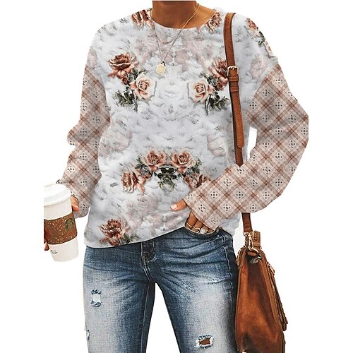 Women's Sweatshirt Pullover Floral Plaid Checkered Print Daily Sports Hot Stamping Active Streetwear Hoodies Sweatshirts Orange
Women's Sweatshirt Pullover Floral Plaid Checkered Print Daily Sports Hot Stamping Active Streetwear Hoodies Sweatshirts Orange