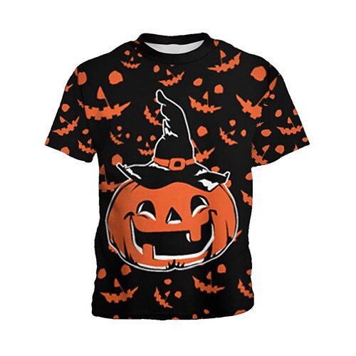 Kids Boys Halloween T shirt Tee Short Sleeve 3D Print Graphic Halloween pattern Crewneck Black Children Tops Fall Winter Active Cool Party Outdoor Halloween Regular Fit 4-12 Years
Kids Boys Halloween T shirt Tee Short Sleeve 3D Print Graphic Halloween pattern Crewneck Black Children Tops Fall Winter Active Cool Party Outdoor Halloween Regular Fit 4-12 Years