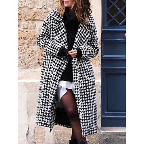 Women's Winter Coat Comfortable Street Casual Daily Casual Daily Print Open Front Turndown Casual Street Style Print Regular Fit Outerwear Long Sleeve Winter Fall Black And White S M L XL
Women's Winter Coat Comfortable Street Casual Daily Casual Daily Print Open Front Turndown Casual Street Style Print Regular Fit Outerwear Long Sleeve Winter Fall Black And White S M L XL