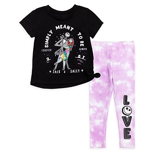 2 Pieces Kids Girls' Halloween T-shirt & Pants Clothing Set Outfit Skull Letter Tie Dye Short Sleeve Print Set Outdoor Sports Fashion Cool Winter Fall 3-12 Years Black
2 Pieces Kids Girls' Halloween T-shirt & Pants Clothing Set Outfit Skull Letter Tie Dye Short Sleeve Print Set Outdoor Sports Fashion Cool Winter Fall 3-12 Years Black