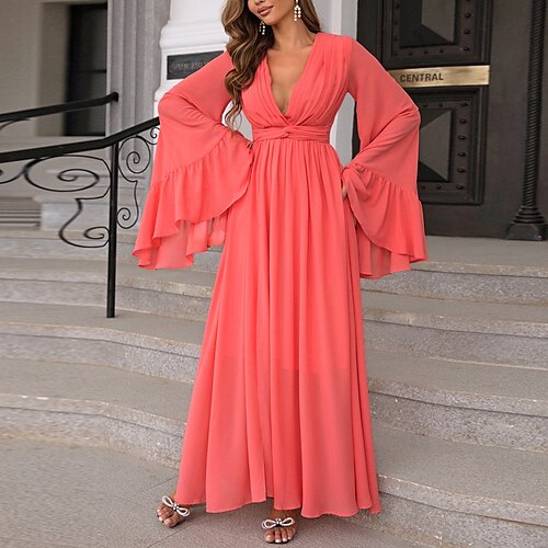 Women's Party Dress Swing Dress Long Dress Maxi Dress Orange Long Sleeve Ruched Winter Fall Autumn Shirt Collar Fashion Party Winter Dress Weekend Slim XS S M L
Women's Party Dress Swing Dress Long Dress Maxi Dress Orange Long Sleeve Ruched Winter Fall Autumn Shirt Collar Fashion Party Winter Dress Weekend Slim XS S M L