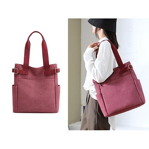 Women's Girls' Work Bag Tote Shoulder Bag Canvas Solid Color Daily Going out Office & Career Purple Coffee White Black Grey
Women's Girls' Work Bag Tote Shoulder Bag Canvas Solid Color Daily Going out Office & Career Purple Coffee White Black Grey