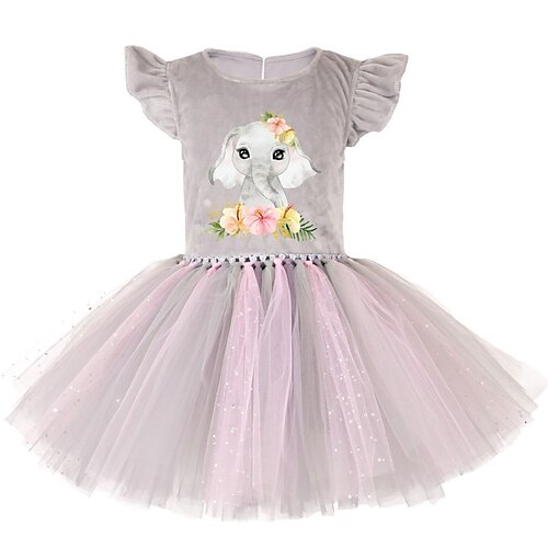 Kids Little Girls' Dress Animal A Line Dress Vacation Gray Asymmetrical Short Sleeve Beautiful Sweet Dresses Spring Summer Regular Fit 3-10 Years
Kids Little Girls' Dress Animal A Line Dress Vacation Gray Asymmetrical Short Sleeve Beautiful Sweet Dresses Spring Summer Regular Fit 3-10 Years
