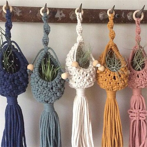 Nordic Hand-woven Air Pineapple Succulent Hanging Basket Colorful Rope Creative Ornaments
Nordic Hand-woven Air Pineapple Succulent Hanging Basket Colorful Rope Creative Ornaments