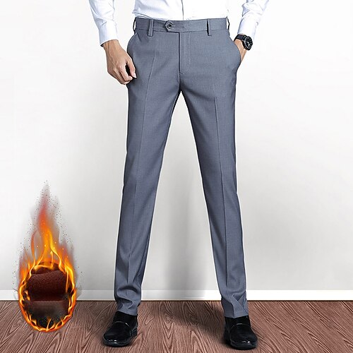 Men's Dress Pants Chinos Trousers Winter Pants Pocket Solid Color Comfort Warm Business Casual Daily Classic Plus velvet Black Blue Stretchy
Men's Dress Pants Chinos Trousers Winter Pants Pocket Solid Color Comfort Warm Business Casual Daily Classic Plus velvet Black Blue Stretchy