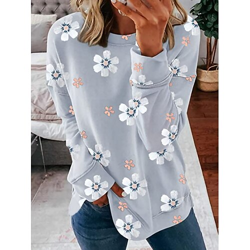 Women's Sweatshirt Pullover Active Basic Gray Pink Floral Street Round Neck Long Sleeve S M L XL 2XL 3XL
Women's Sweatshirt Pullover Active Basic Gray Pink Floral Street Round Neck Long Sleeve S M L XL 2XL 3XL