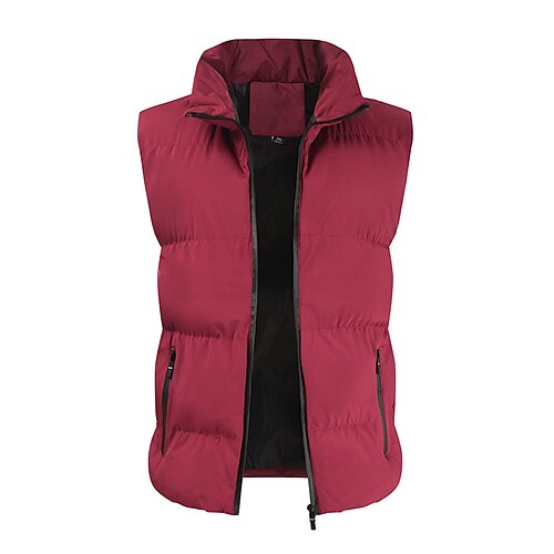 Men's Puffer Vest Winter Jacket Winter Coat Parka Warm Work Daily Wear Pure Color Outerwear Clothing Apparel Casual Casual Daily Black Blue Wine
Men's Puffer Vest Winter Jacket Winter Coat Parka Warm Work Daily Wear Pure Color Outerwear Clothing Apparel Casual Casual Daily Black Blue Wine