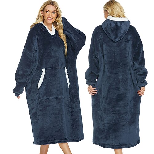 Adults' Nightwear Oversized Hoodie Blanket Wearable Blanket With Pocket Solid Color Onesie Pajamas Flannel Cosplay For Men and Women Carnival Animal Sleepwear Cartoon Festival / Holiday Costumes
Adults' Nightwear Oversized Hoodie Blanket Wearable Blanket With Pocket Solid Color Onesie Pajamas Flannel Cosplay For Men and Women Carnival Animal Sleepwear Cartoon Festival / Holiday Costumes