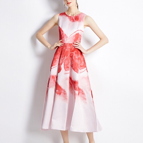 Robe mi-longue Femme robe soirée Sans Manches Hiver Automne - Mode Moderne Mature Imprimer Col Ras du Cou Soirée Fin de semaine 2022 Rouge S M L XL XXL
Robe mi-longue Femme robe soirée Sans Manches Hiver Automne - Mode Moderne Mature Imprimer Col Ras du Cou Soirée Fin de semaine 2022 Rouge S M L XL XXL