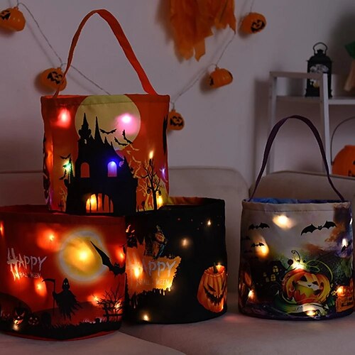 Durable LED Lighting Halloween Tote Bag Washable Halloween Handbag LED Glowing Children Pumpkin Basket for Festival
Durable LED Lighting Halloween Tote Bag Washable Halloween Handbag LED Glowing Children Pumpkin Basket for Festival