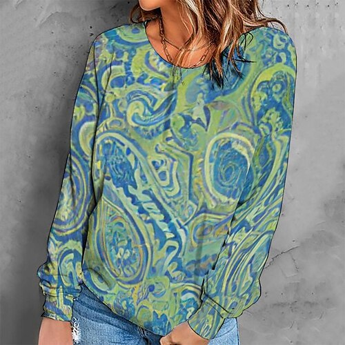 Women's Sweatshirt Pullover Retro Green Graphic Geometric Tie Dye Casual Round Neck Long Sleeve S M L XL 2XL 3XL / Winter
Women's Sweatshirt Pullover Retro Green Graphic Geometric Tie Dye Casual Round Neck Long Sleeve S M L XL 2XL 3XL / Winter