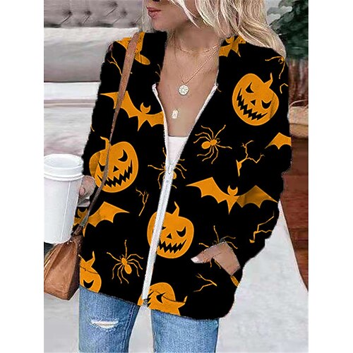 Women's Hoodie Jacket Warm Breathable Outdoor Halloween Daily Wear Going out Zipper Pocket Print Zipper Hoodie Vintage Sports Comfortable Street Style Skull Regular Fit Outerwear Long Sleeve Winter
Women's Hoodie Jacket Warm Breathable Outdoor Halloween Daily Wear Going out Zipper Pocket Print Zipper Hoodie Vintage Sports Comfortable Street Style Skull Regular Fit Outerwear Long Sleeve Winter