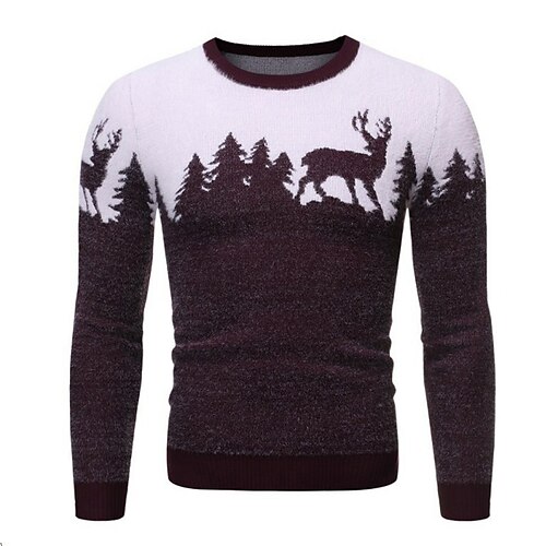 Men's Pullover Sweater Jumper Crochet Knit Cropped Knitted Geometric Crew Neck Casual Christmas Holiday Fall Winter Black Wine M L XL / Long Sleeve
Men's Pullover Sweater Jumper Crochet Knit Cropped Knitted Geometric Crew Neck Casual Christmas Holiday Fall Winter Black Wine M L XL / Long Sleeve