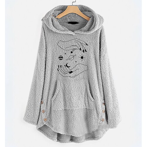 Women's Cat Ear Fleece Hoodie Tops Sweatshirt Plain Button Pocket Long Sleeve Hooded Casual Teddy Home Daily Winter Fall Windproof Warm
Women's Cat Ear Fleece Hoodie Tops Sweatshirt Plain Button Pocket Long Sleeve Hooded Casual Teddy Home Daily Winter Fall Windproof Warm