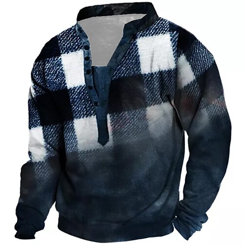 Men's Unisex Sweatshirt Pullover Button Up Hoodie Green Blue Purple Brown Black Standing Collar Graphic Prints Tartan Print Casual Daily Sports 3D Print Streetwear Designer Casual Spring & Fall
Men's Unisex Sweatshirt Pullover Button Up Hoodie Green Blue Purple Brown Black Standing Collar Graphic Prints Tartan Print Casual Daily Sports 3D Print Streetwear Designer Casual Spring & Fall