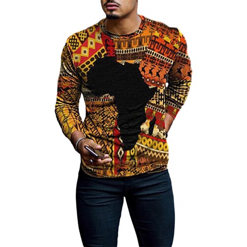 Men's Unisex T shirt Tee Tribal Graphic Prints Crew Neck Yellow Long Sleeve 3D Print Outdoor Street Print Tops Basic Sports Designer Casual
Men's Unisex T shirt Tee Tribal Graphic Prints Crew Neck Yellow Long Sleeve 3D Print Outdoor Street Print Tops Basic Sports Designer Casual