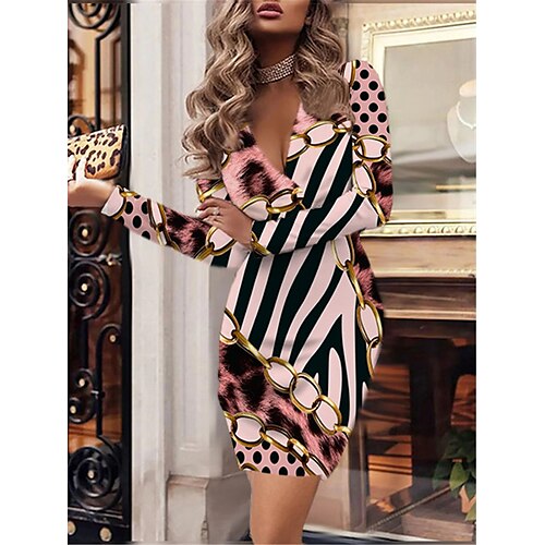 Women's Bodycon Sheath Dress Pink Yellow Long Sleeve Leopard Print Winter Fall Autumn V Neck Fashion Winter Dress Fall Dress Slim 2022 XS S M L XL 2XL 3XL 4XL 5XL 6XL
Women's Bodycon Sheath Dress Pink Yellow Long Sleeve Leopard Print Winter Fall Autumn V Neck Fashion Winter Dress Fall Dress Slim 2022 XS S M L XL 2XL 3XL 4XL 5XL 6XL