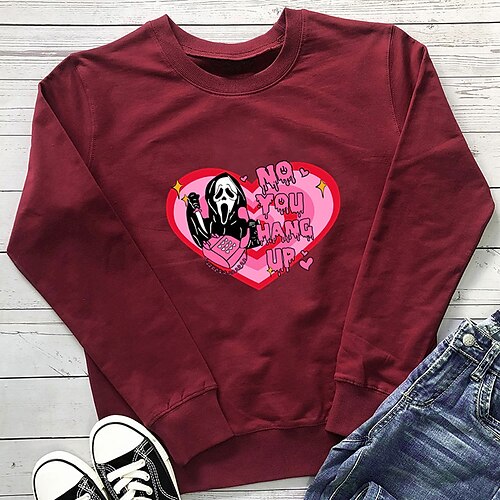 Women's Plus Size Tops Pullover Sweatshirt Skull Heart Print Long Sleeve Crewneck Casual Halloween Halloween Spirit Halloween Cotton Fall Winter Green White
Women's Plus Size Tops Pullover Sweatshirt Skull Heart Print Long Sleeve Crewneck Casual Halloween Halloween Spirit Halloween Cotton Fall Winter Green White