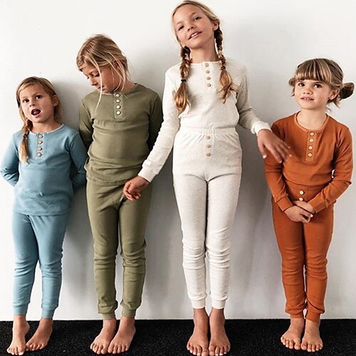 2 Pieces Kids Unisex T-shirt & Pants Clothing Set Outfit Solid Color Long Sleeve Cotton Set Indoor Daily Comfort Winter Fall 2-8 Years Pink Yellow Royal Blue
2 Pieces Kids Unisex T-shirt & Pants Clothing Set Outfit Solid Color Long Sleeve Cotton Set Indoor Daily Comfort Winter Fall 2-8 Years Pink Yellow Royal Blue