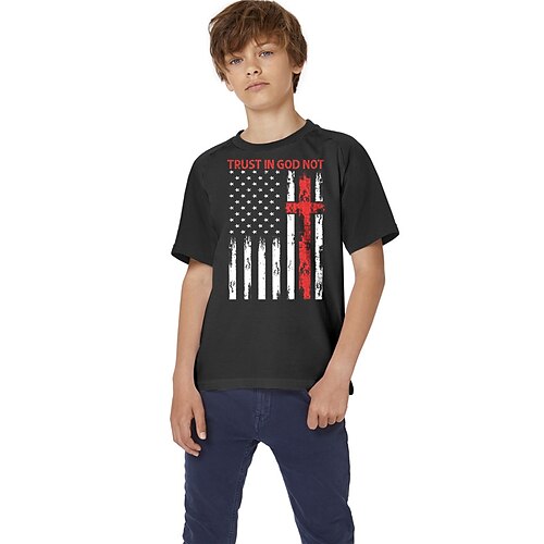 Kids Boys T shirt Flag Outdoor 3D Print Short Sleeve Crewneck Active 3-12 Years Spring Black
Kids Boys T shirt Flag Outdoor 3D Print Short Sleeve Crewneck Active 3-12 Years Spring Black