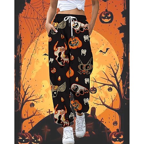 Women's Sweatpants Jogging Pants Dark Yellow Black Grey White Pattern Hip Hop Athleisure Halloween Weekend Side Pockets Print Micro-elastic Full Length Comfort Pumpkin S M L XL XXL
Women's Sweatpants Jogging Pants Dark Yellow Black Grey White Pattern Hip Hop Athleisure Halloween Weekend Side Pockets Print Micro-elastic Full Length Comfort Pumpkin S M L XL XXL