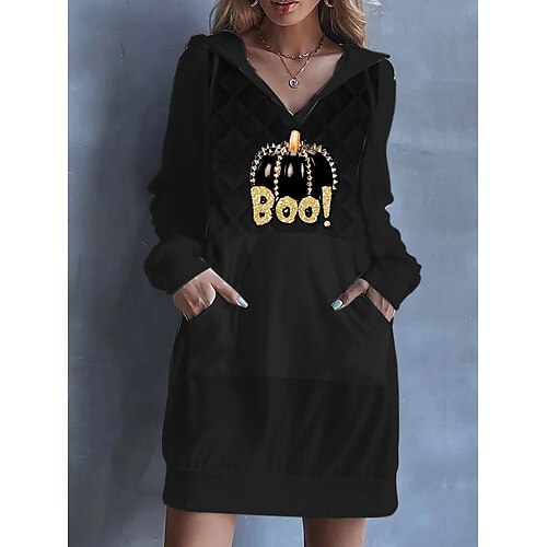 Women's Pullover Hoodie Dress Graphic Pocket Print Daily Sports Hot Stamping Active Streetwear Long Clothing Apparel Hoodies Sweatshirts Black
Women's Pullover Hoodie Dress Graphic Pocket Print Daily Sports Hot Stamping Active Streetwear Long Clothing Apparel Hoodies Sweatshirts Black