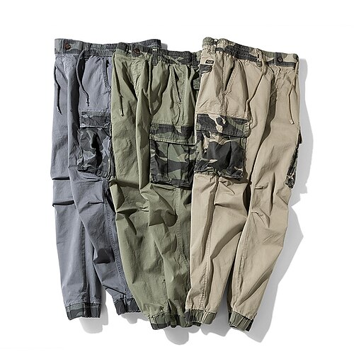 Men's Cargo Pants Trousers Work Pants Drawstring Elastic Waist Multi Pocket Patchwork Camouflage Comfort Breathable Casual Daily Streetwear Sports Fashion Green Khaki Micro-elastic / Elasticity
Men's Cargo Pants Trousers Work Pants Drawstring Elastic Waist Multi Pocket Patchwork Camouflage Comfort Breathable Casual Daily Streetwear Sports Fashion Green Khaki Micro-elastic / Elasticity