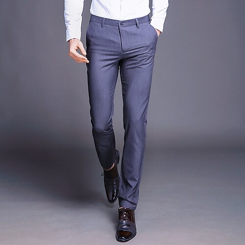 Men's Dress Pants Chinos Trousers Pocket Solid Colored Comfort Soft Office Business Daily Chic & Modern Formal Black Grey Stretchy / Spring
Men's Dress Pants Chinos Trousers Pocket Solid Colored Comfort Soft Office Business Daily Chic & Modern Formal Black Grey Stretchy / Spring