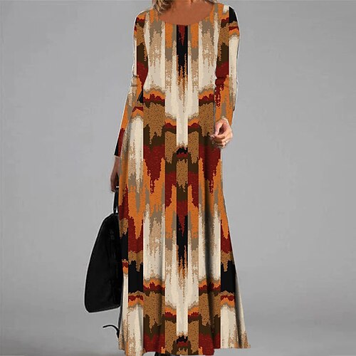 Women's Casual Dress Swing Dress Long Dress Maxi Dress Orange Long Sleeve Geometric Pocket Winter Fall Autumn V Neck Winter Dress Fall Dress 2022 S M L XL XXL 3XL
Women's Casual Dress Swing Dress Long Dress Maxi Dress Orange Long Sleeve Geometric Pocket Winter Fall Autumn V Neck Winter Dress Fall Dress 2022 S M L XL XXL 3XL