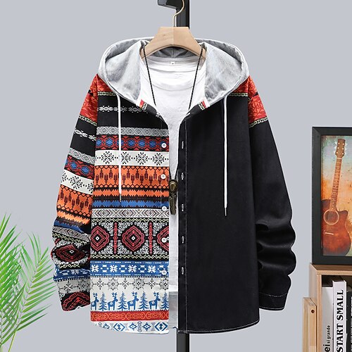 Men's Hoodie Outerwear Button Up Hoodie Black Hooded Graphic Tribal 3D Print Sports Outdoor Daily Sports 3D Print Basic Casual Big and Tall Spring Clothing Apparel Hoodies Sweatshirts Long Sleeve
Men's Hoodie Outerwear Button Up Hoodie Black Hooded Graphic Tribal 3D Print Sports Outdoor Daily Sports 3D Print Basic Casual Big and Tall Spring Clothing Apparel Hoodies Sweatshirts Long Sleeve