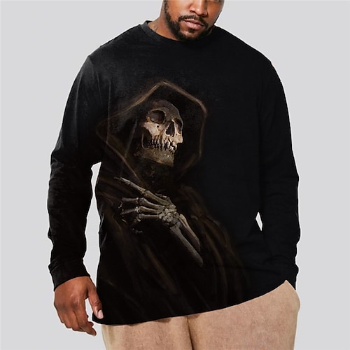 Men's Plus Size T shirt Tee Big and Tall Graphic Crew Neck Spring Fall Basic Designer Plus Size Comfortable Outdoor Street Tops / Skull / Skull
Men's Plus Size T shirt Tee Big and Tall Graphic Crew Neck Spring Fall Basic Designer Plus Size Comfortable Outdoor Street Tops / Skull / Skull