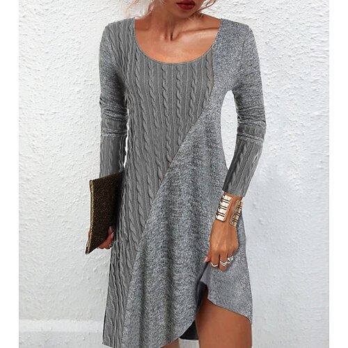 Women's Formal Dress Dark Gray Long Sleeve Pure Color Ruched Winter Fall Autumn U Neck Modern Winter Dress Fall Dress 2022 S M L XL 2XL 3XL
Women's Formal Dress Dark Gray Long Sleeve Pure Color Ruched Winter Fall Autumn U Neck Modern Winter Dress Fall Dress 2022 S M L XL 2XL 3XL