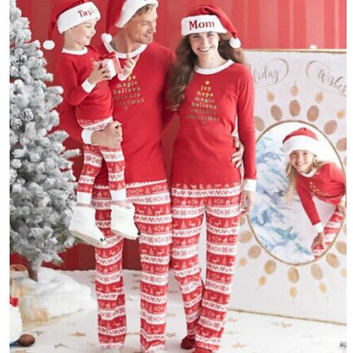 Christmas Pajamas Family Set Ugly Christmas pattern Home Red Long Sleeve Mom Dad and Me Daily Matching Outfits
Christmas Pajamas Family Set Ugly Christmas pattern Home Red Long Sleeve Mom Dad and Me Daily Matching Outfits