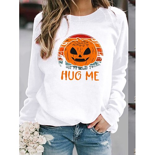 Women's Sweatshirt Pullover Pumpkin Text Print Halloween Weekend 3D Print Active Streetwear Hoodies Sweatshirts Green White
Women's Sweatshirt Pullover Pumpkin Text Print Halloween Weekend 3D Print Active Streetwear Hoodies Sweatshirts Green White