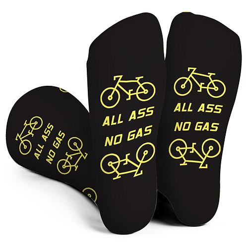 Socks Cycling Socks Funny Socks Novelty Socks Men's Women's Bike / Cycling Breathable Soft Comfortable 1 Pair Graphic Cotton Black S M L
Socks Cycling Socks Funny Socks Novelty Socks Men's Women's Bike / Cycling Breathable Soft Comfortable 1 Pair Graphic Cotton Black S M L