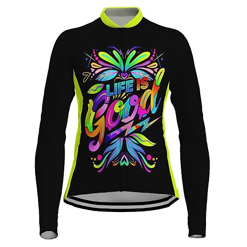 21Grams Women's Cycling Jersey Long Sleeve Bike Top with 3 Rear Pockets Mountain Bike MTB Road Bike Cycling Breathable Quick Dry Moisture Wicking Reflective Strips Black Floral Botanical Polyester
21Grams Women's Cycling Jersey Long Sleeve Bike Top with 3 Rear Pockets Mountain Bike MTB Road Bike Cycling Breathable Quick Dry Moisture Wicking Reflective Strips Black Floral Botanical Polyester