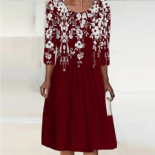 Women's Casual Dress Shift Dress Midi Dress Black Wine Navy Blue Long Sleeve Floral Print Fall Winter Crew Neck Vacation Casual 2022 S M L XL 2XL 3XL 4XL 5XL 6XL
Women's Casual Dress Shift Dress Midi Dress Black Wine Navy Blue Long Sleeve Floral Print Fall Winter Crew Neck Vacation Casual 2022 S M L XL 2XL 3XL 4XL 5XL 6XL