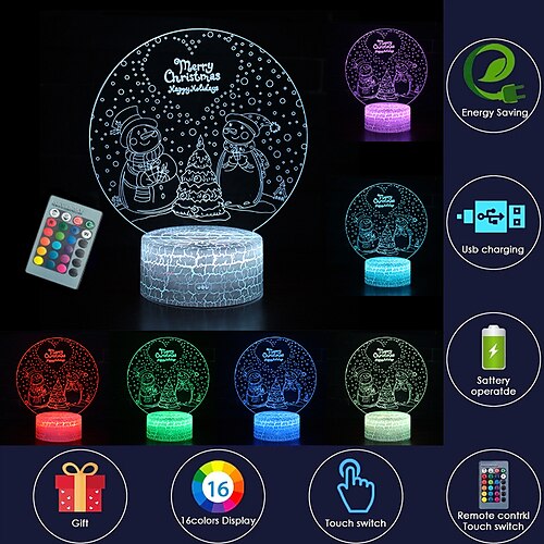 Christmas Gifts Lights for Kids 3D Night Lights with 16 Colors Changing&Remote Control Xmas Girts for Kids Girls Boys (Christmas Tree)
Christmas Gifts Lights for Kids 3D Night Lights with 16 Colors Changing&Remote Control Xmas Girts for Kids Girls Boys (Christmas Tree)