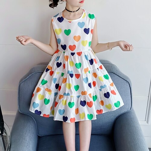 Kids Little Girls' Dress Heart A Line Dress School Holiday White Short Sleeve Beautiful Cute Dresses Spring Summer 3-12 Years
Kids Little Girls' Dress Heart A Line Dress School Holiday White Short Sleeve Beautiful Cute Dresses Spring Summer 3-12 Years