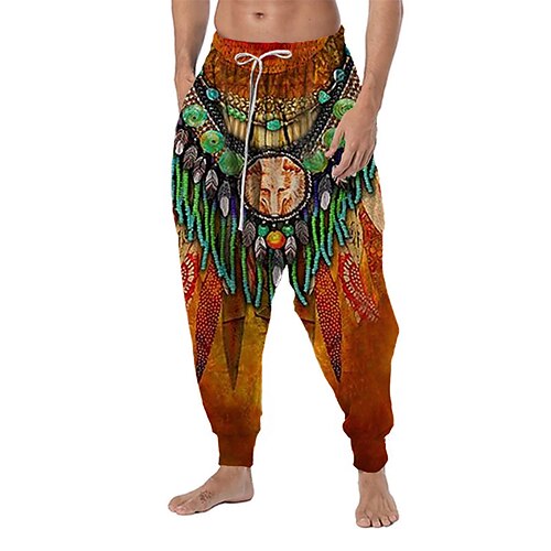 Men's Joggers Trousers Baggy Harem Pants Casual Pants Drawstring Elastic Waist 3D Print Animal Graphic Prints Comfort Breathable Casual Daily Holiday Boho Ethnic Style Brown Micro-elastic
Men's Joggers Trousers Baggy Harem Pants Casual Pants Drawstring Elastic Waist 3D Print Animal Graphic Prints Comfort Breathable Casual Daily Holiday Boho Ethnic Style Brown Micro-elastic