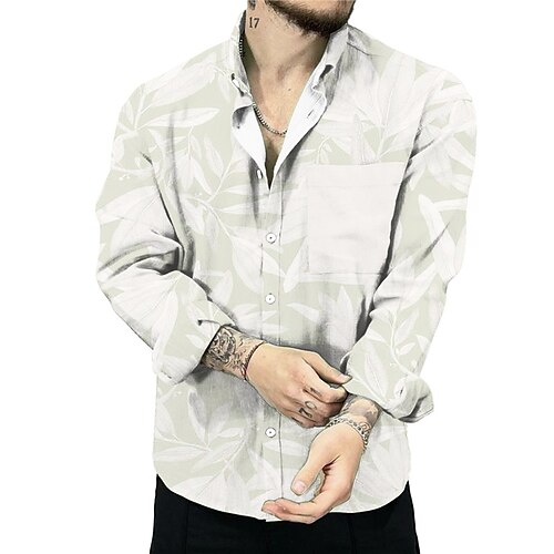 Men's Shirt Leaves Turndown Light Green 3D Print Outdoor Street Long Sleeve Button-Down Print Clothing Apparel Designer Casual Breathable
Men's Shirt Leaves Turndown Light Green 3D Print Outdoor Street Long Sleeve Button-Down Print Clothing Apparel Designer Casual Breathable