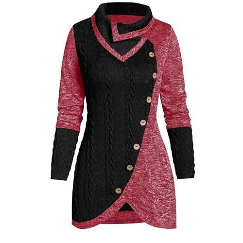 Women's Plus Size Tops Blouse Color Block Patchwork Button Long Sleeve High Neck Casual Daily Vacation Sherpa Fall Winter Green Black
Women's Plus Size Tops Blouse Color Block Patchwork Button Long Sleeve High Neck Casual Daily Vacation Sherpa Fall Winter Green Black