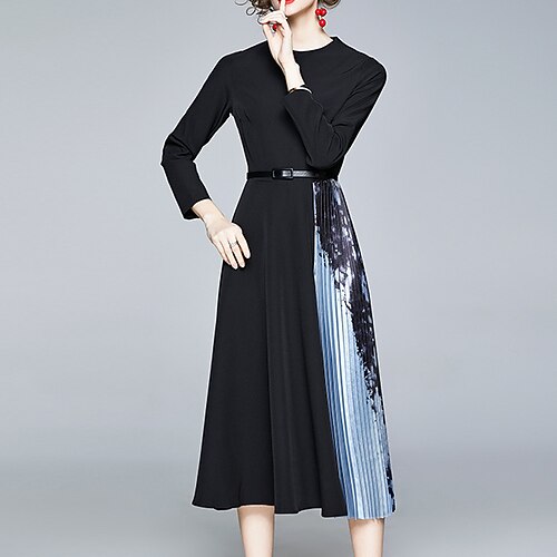 Women's Black Dress Black Pink Long Sleeve Color Block Ruched Winter Fall Autumn Crew Neck Fashion Winter Dress Weekend Fall Dress 2022 S M L XL XXL
Women's Black Dress Black Pink Long Sleeve Color Block Ruched Winter Fall Autumn Crew Neck Fashion Winter Dress Weekend Fall Dress 2022 S M L XL XXL