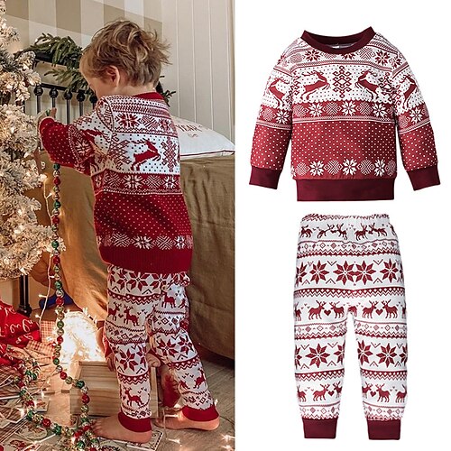 Kids Boys Christmas Hoodie Pants Clothing Set 2 Pieces Long Sleeve White Deer Vacation Daily Casual 1-5 Years
Kids Boys Christmas Hoodie Pants Clothing Set 2 Pieces Long Sleeve White Deer Vacation Daily Casual 1-5 Years